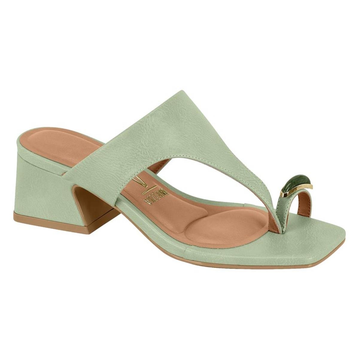 Tamanco Salto Bloco Casual Feminino Vizzano 6558103 Verde