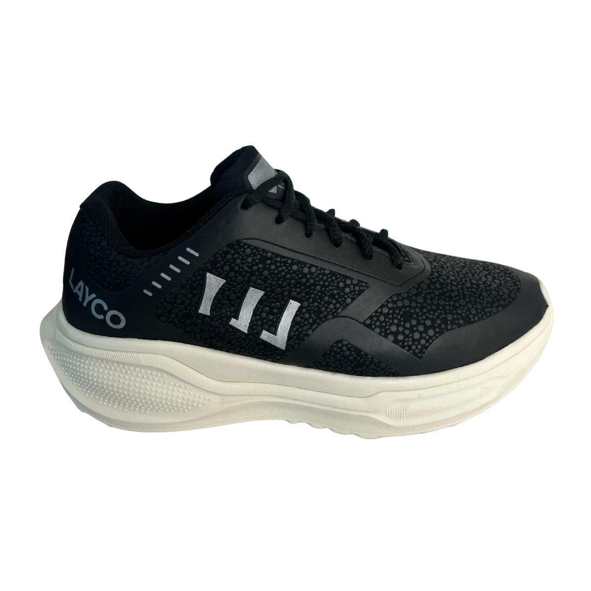 Tênis Running Esportivo Feminino Layco L04 Preto Preto 2