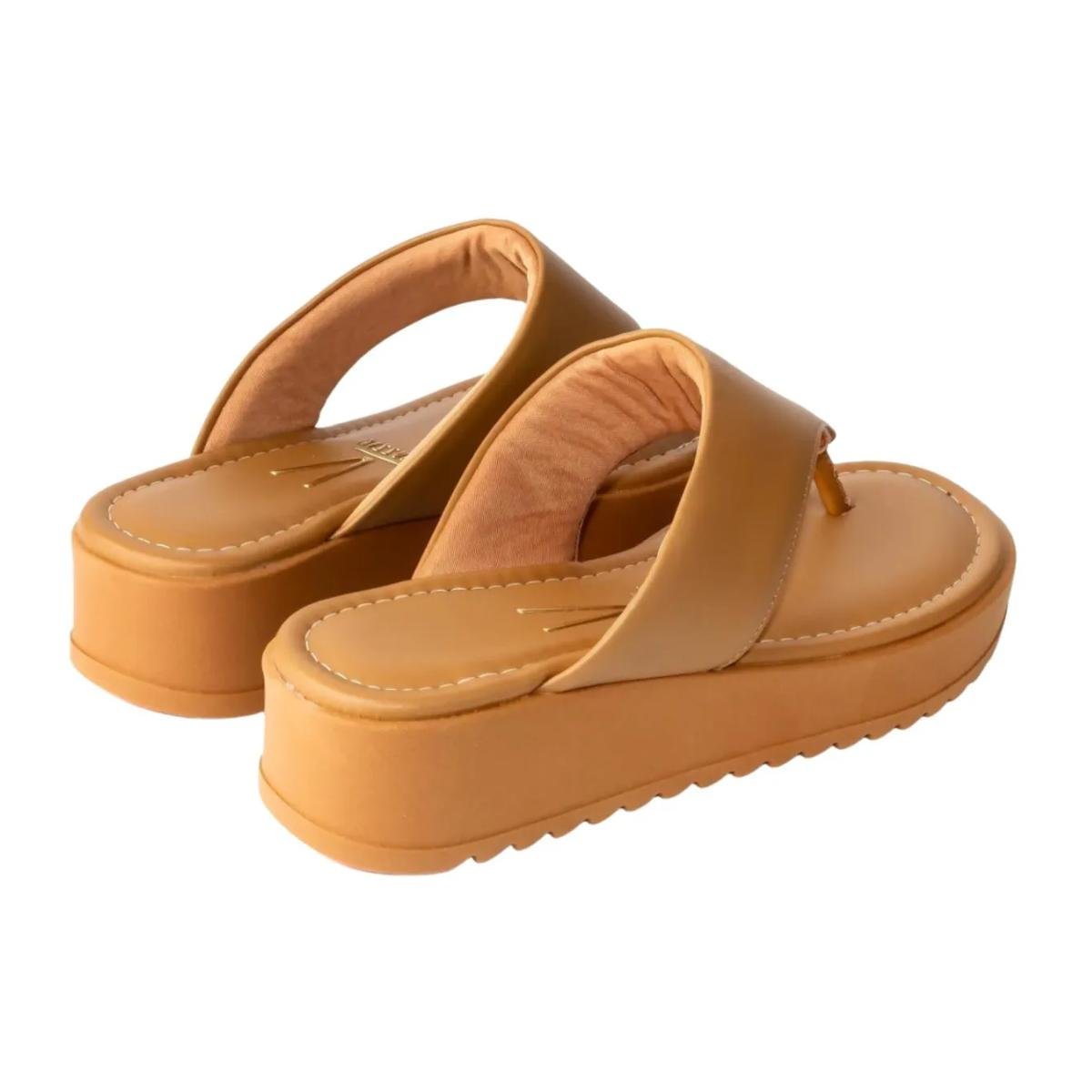 Tamanco Flatform Casual Feminino Vizzano 6492319 Marrom Marrom 4