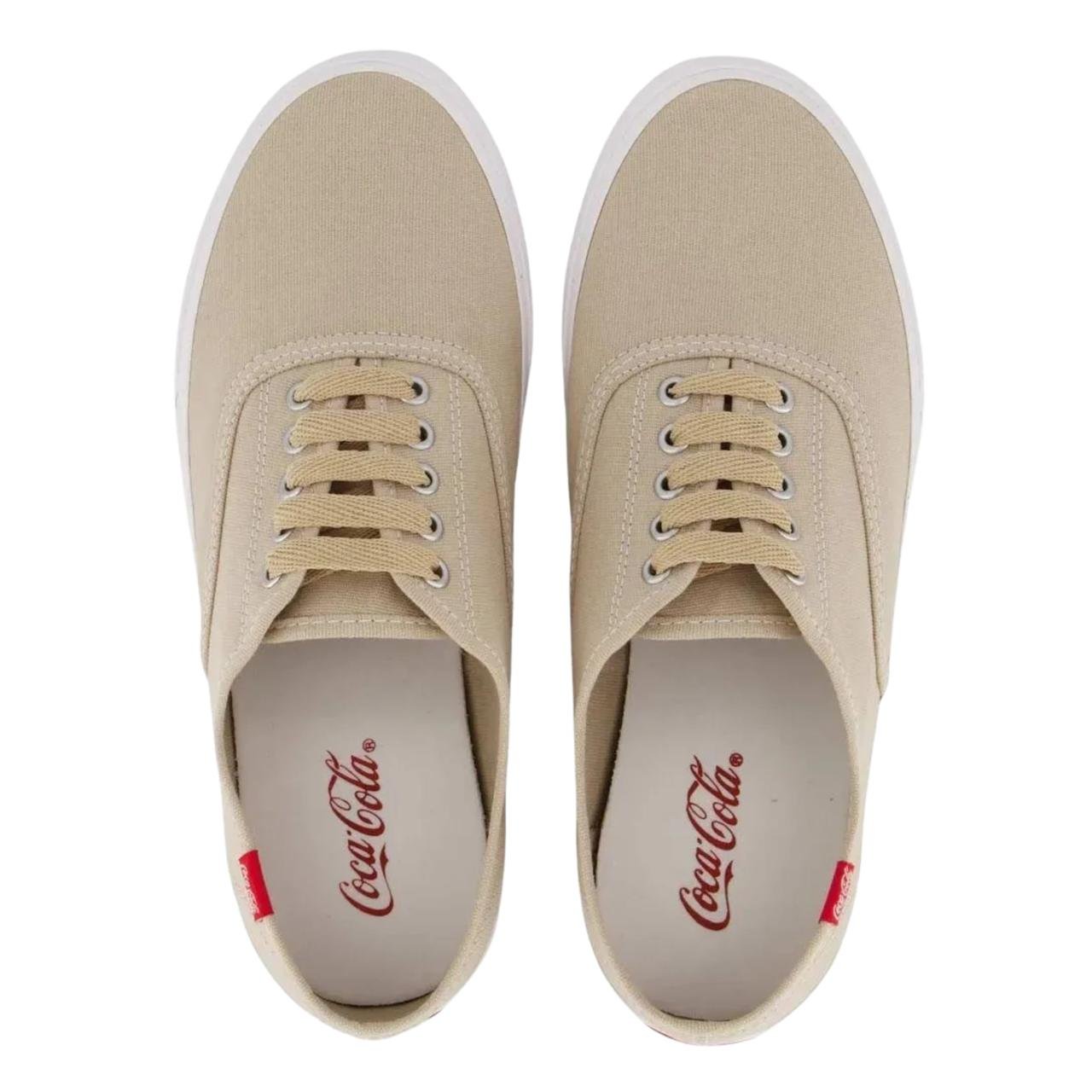 Tênis Casual Masculino Coca Cola CC0471 Areia Bege 5