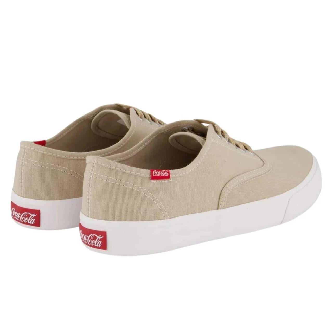 Tênis Casual Masculino Coca Cola CC0471 Areia Bege 6