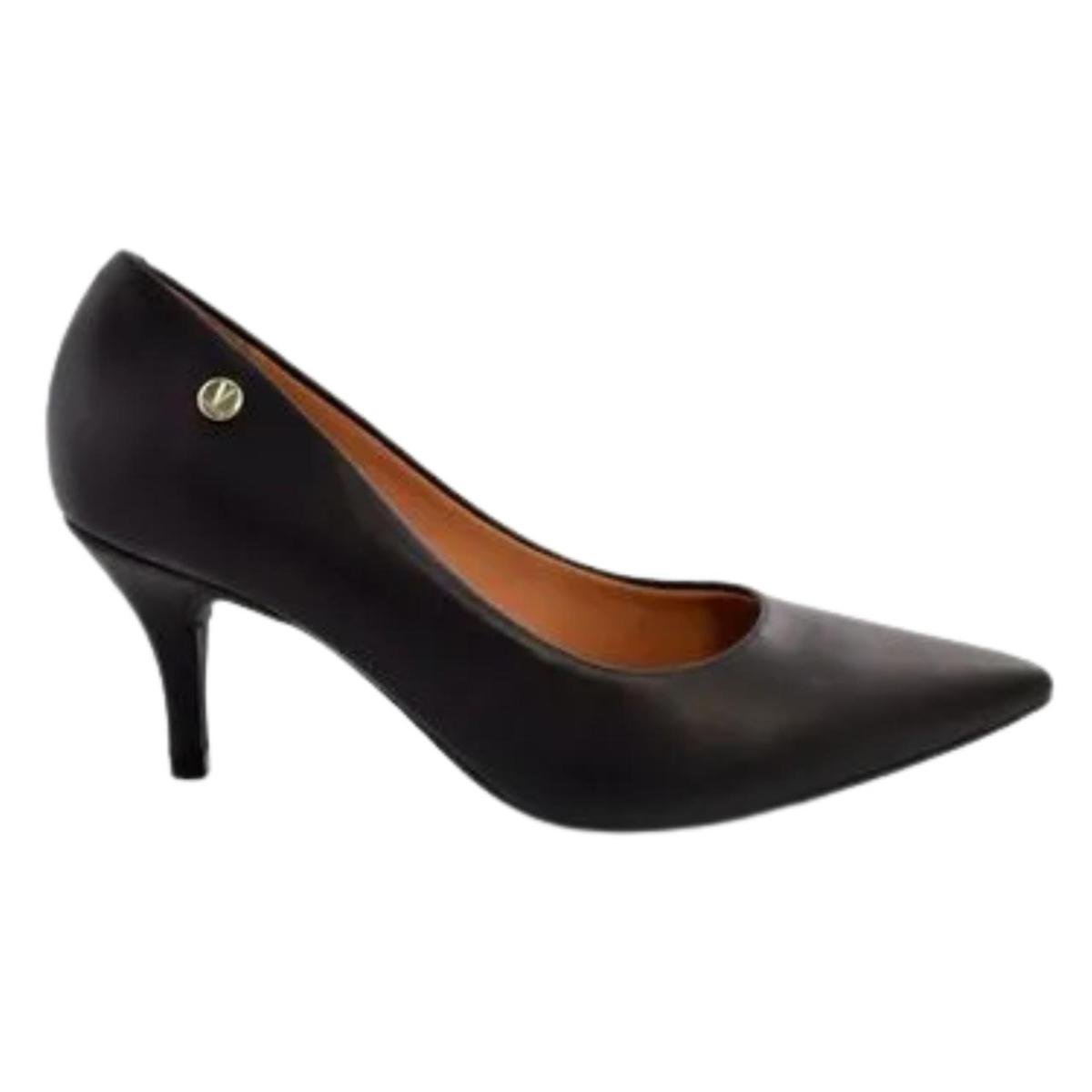 Sapato Scarpin Feminino Vizzano 1185702 Preto Salto Médio Preto 2