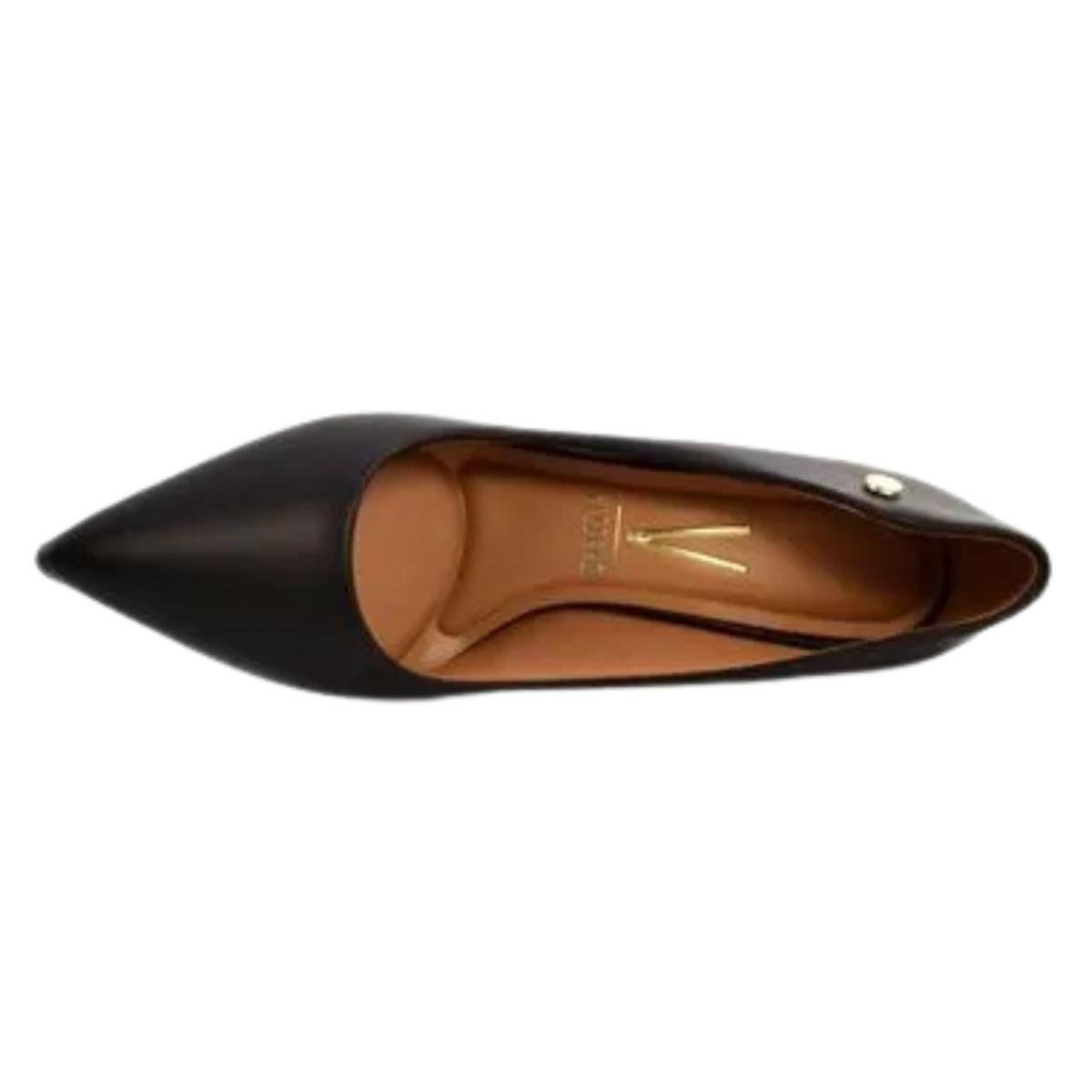 Sapato Scarpin Feminino Vizzano 1185702 Preto Salto Médio Preto 4