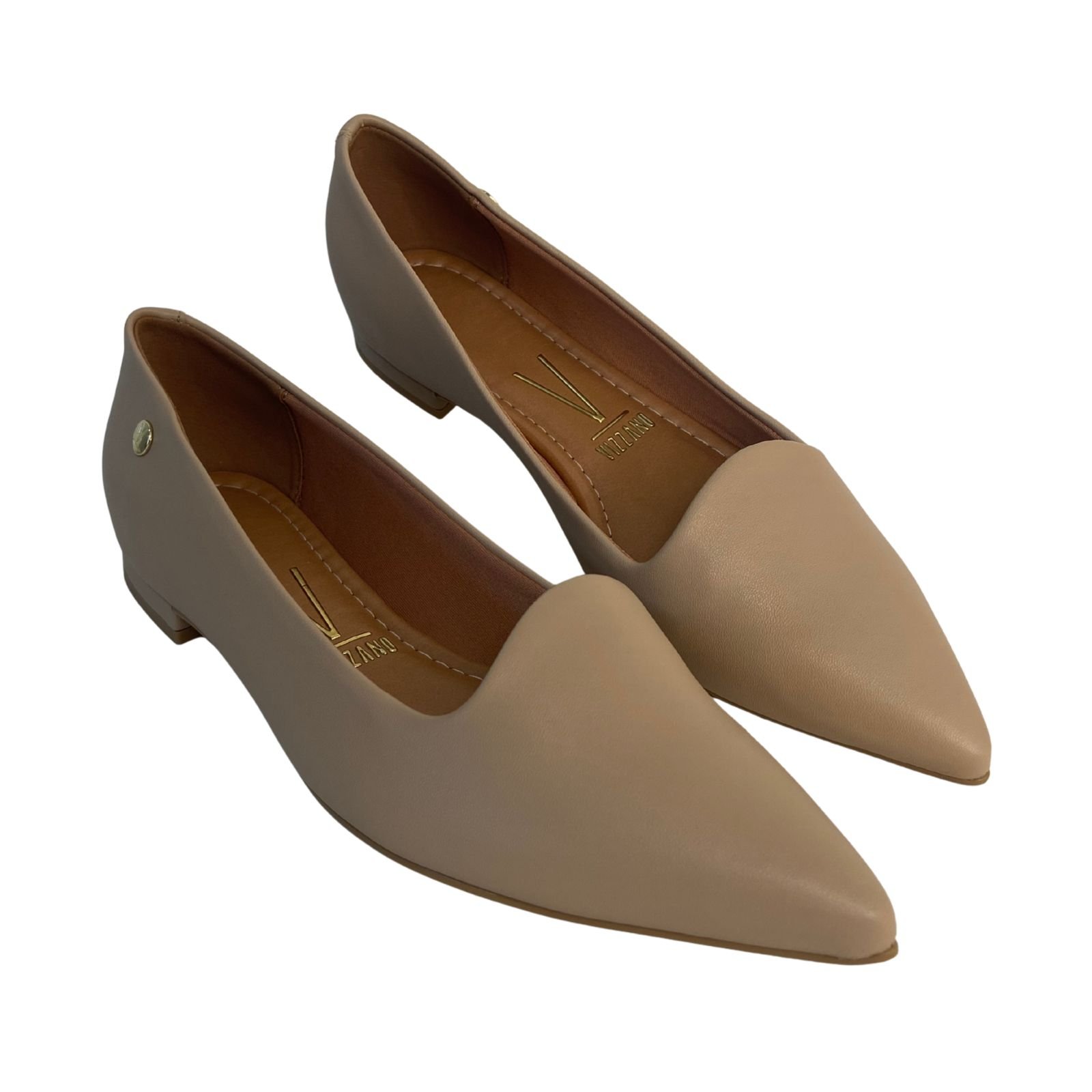 Sapatilha Bico Fino Casual Feminino Vizzano 1206261 Bege Bege 5