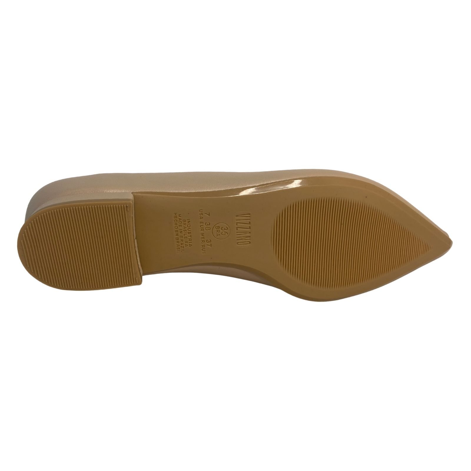 Sapatilha Bico Fino Casual Feminino Vizzano 1206261 Bege Bege 6