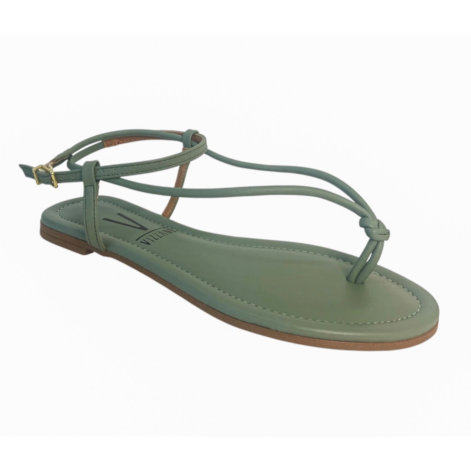 Sandália Rasteirinha Casual Feminina Vizzano 62351716 Verde