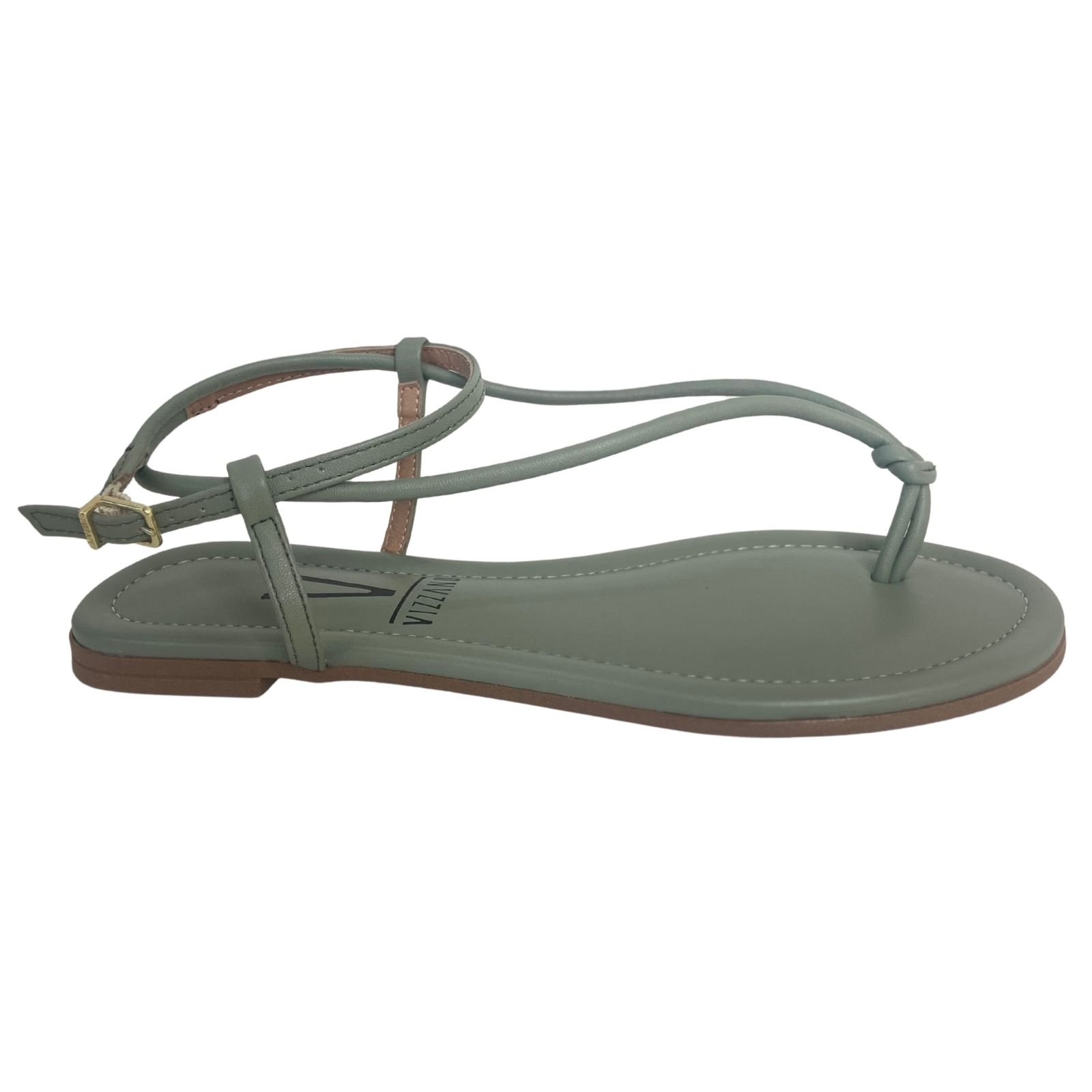 Sandália Rasteirinha Casual Feminina Vizzano 62351716 Verde Verde 2
