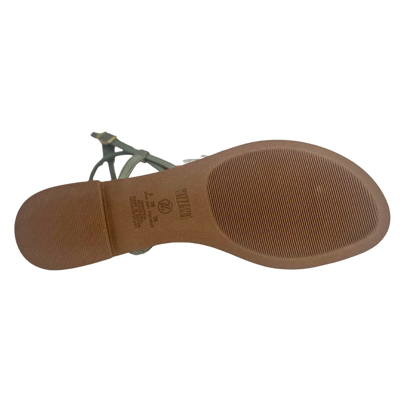 Sandália Rasteirinha Casual Feminina Vizzano 62351716 Verde Verde 6