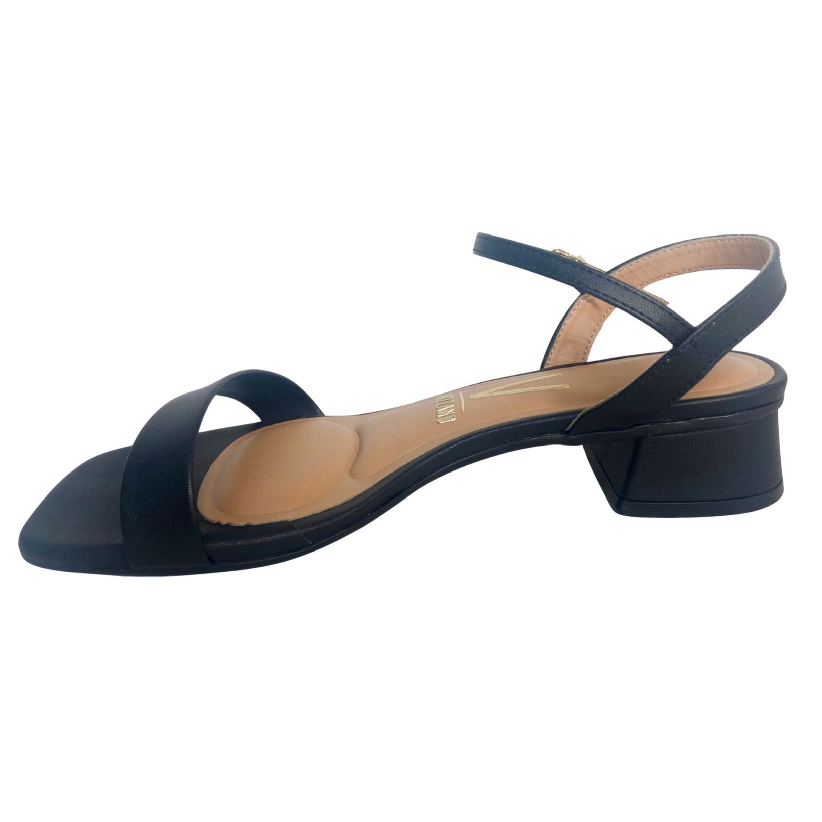 Sandália Salto Bloco Casual Feminina Vizzano 6454111 Preto Preto 3