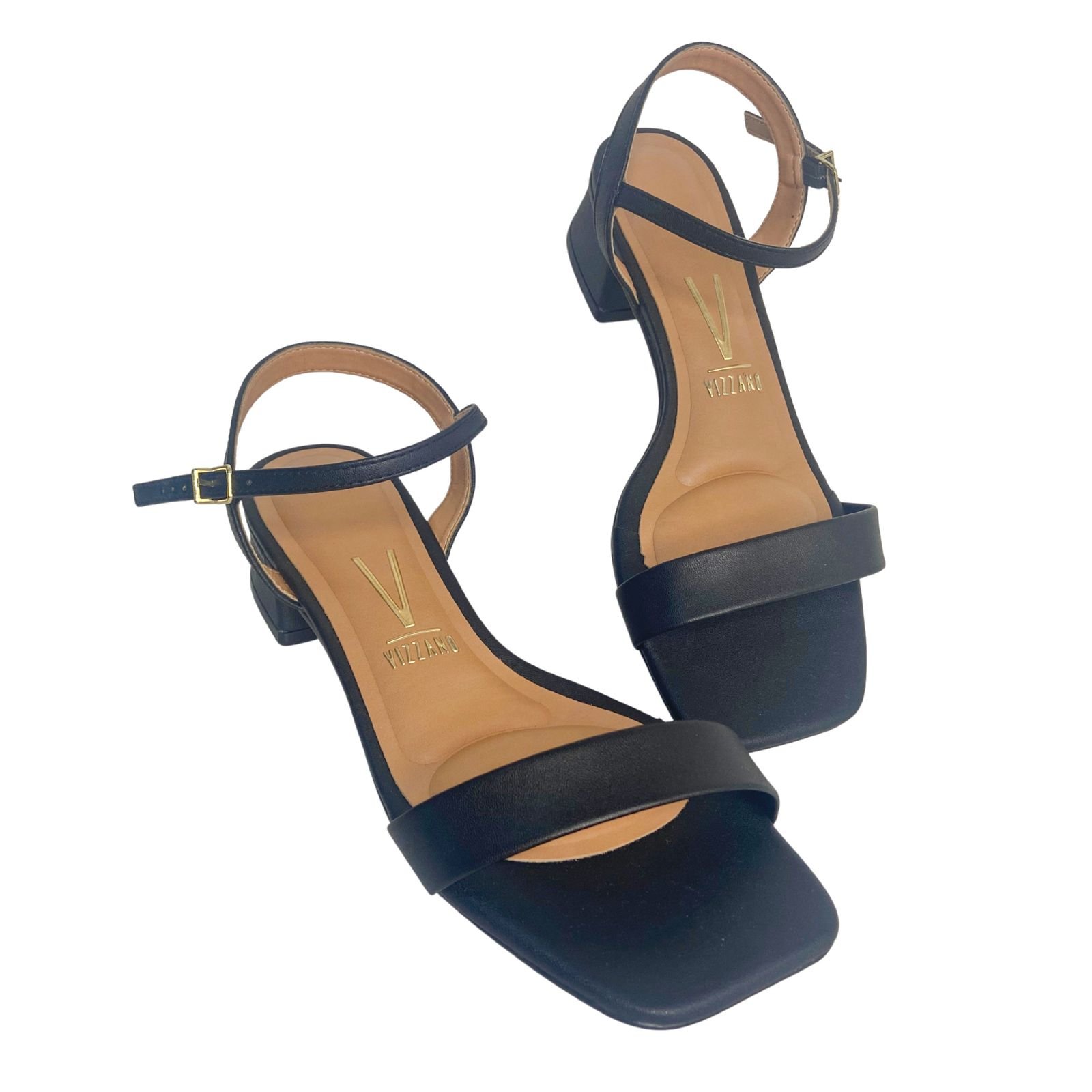 Sandália Salto Bloco Casual Feminina Vizzano 6454111 Preto Preto 5