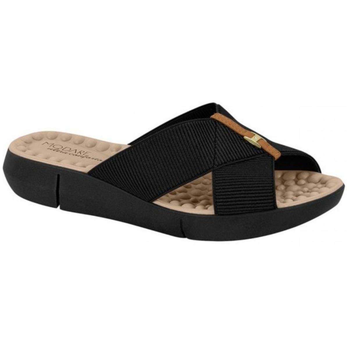 Tamanco Anabela Casual Feminino Modare 7142101 Preto