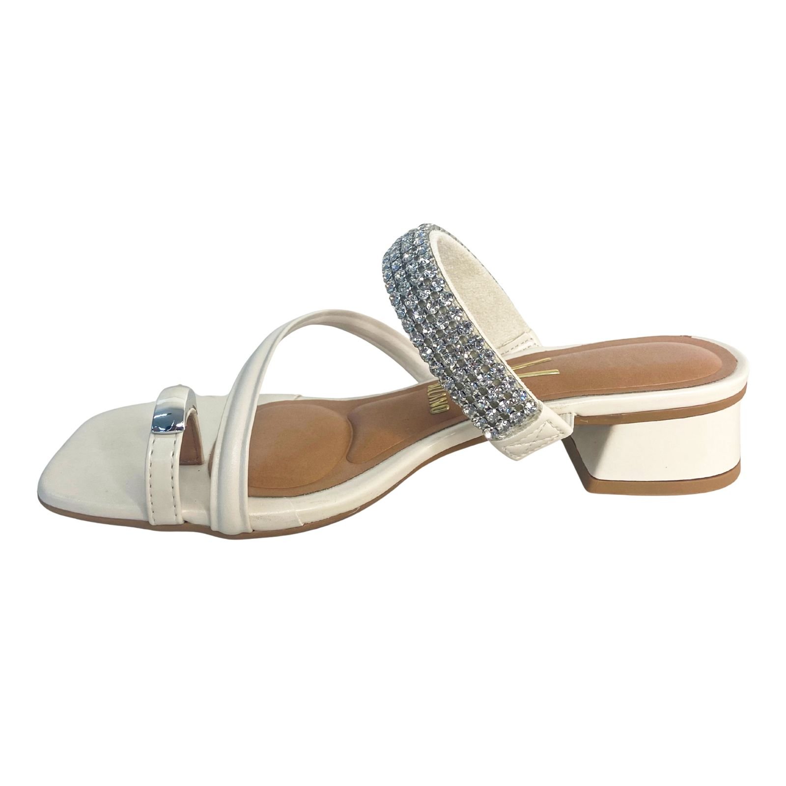 Tamanco Salto Bloco Casual Feminino Vizzano 64541333 Off White Branco 3