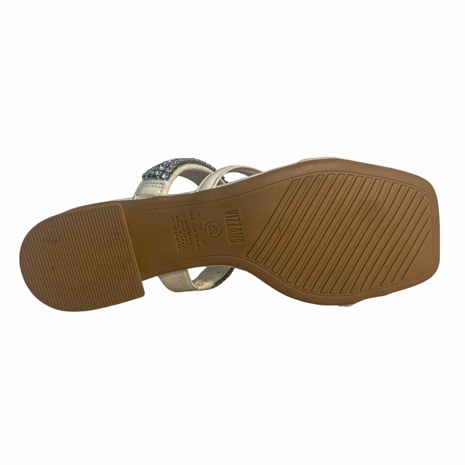 Tamanco Salto Bloco Casual Feminino Vizzano 64541333 Off White Branco 6