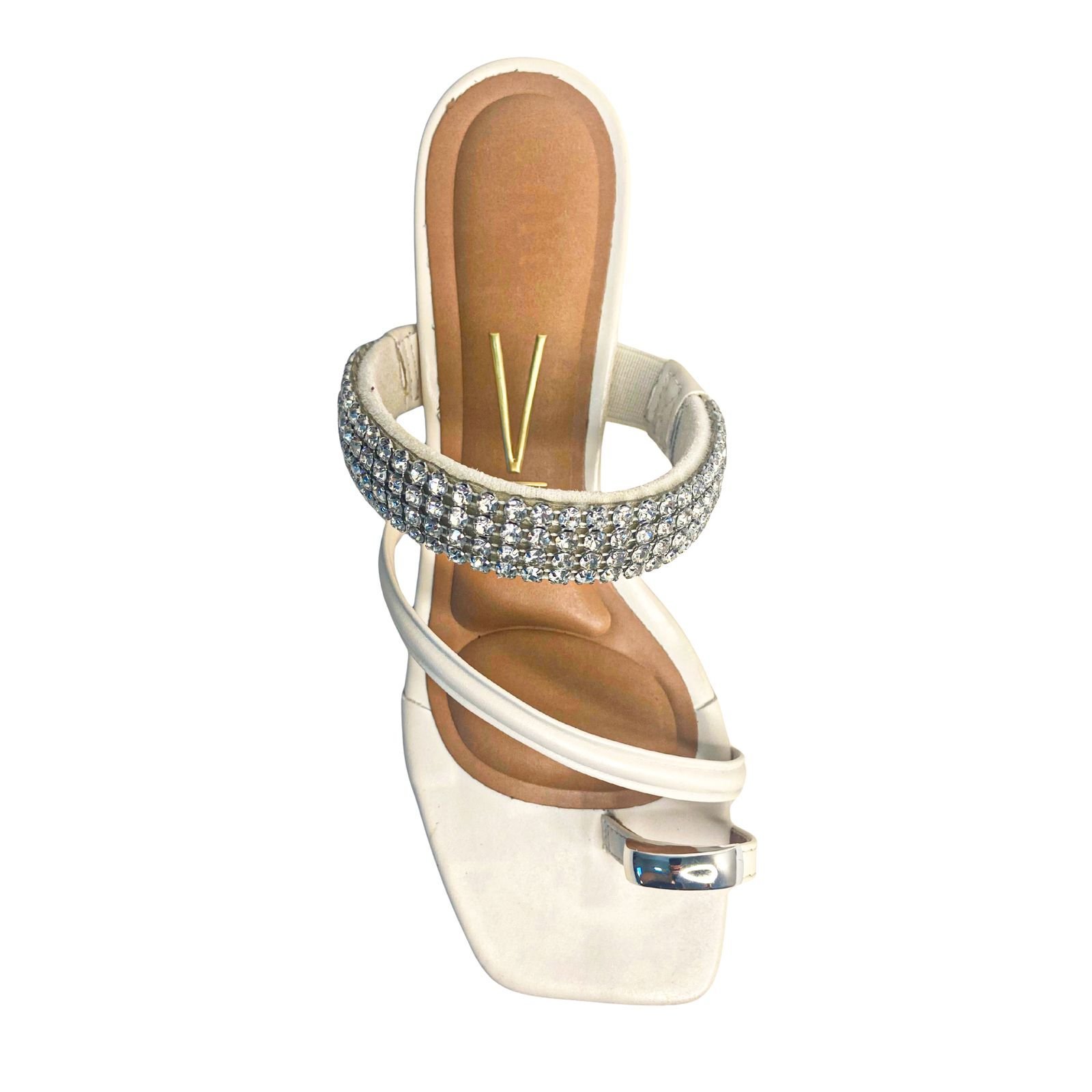 Tamanco Salto Bloco Casual Feminino Vizzano 64541333 Off White Branco 4