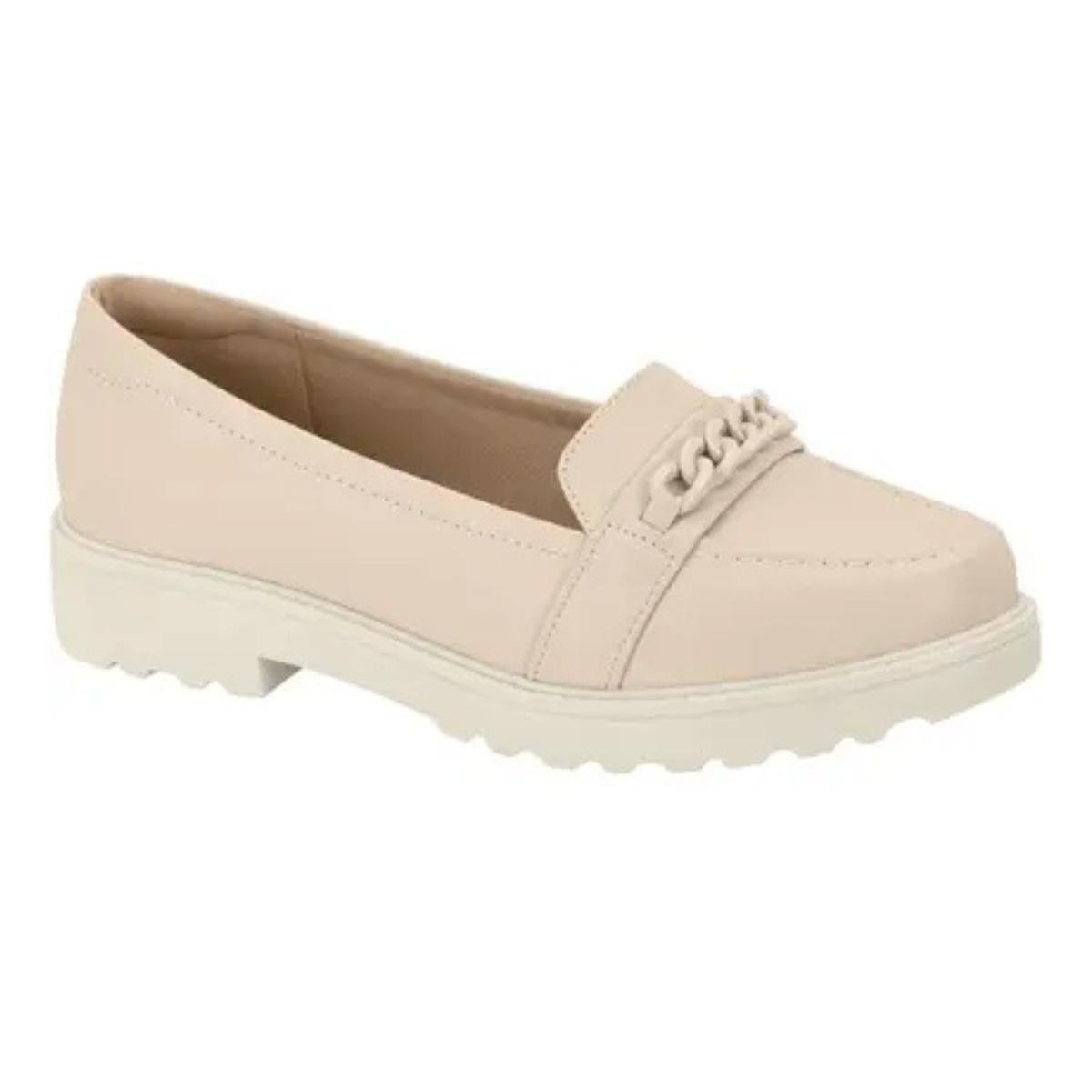 Sapato Mocassim Casual Feminino Modare 7357111 Creme
