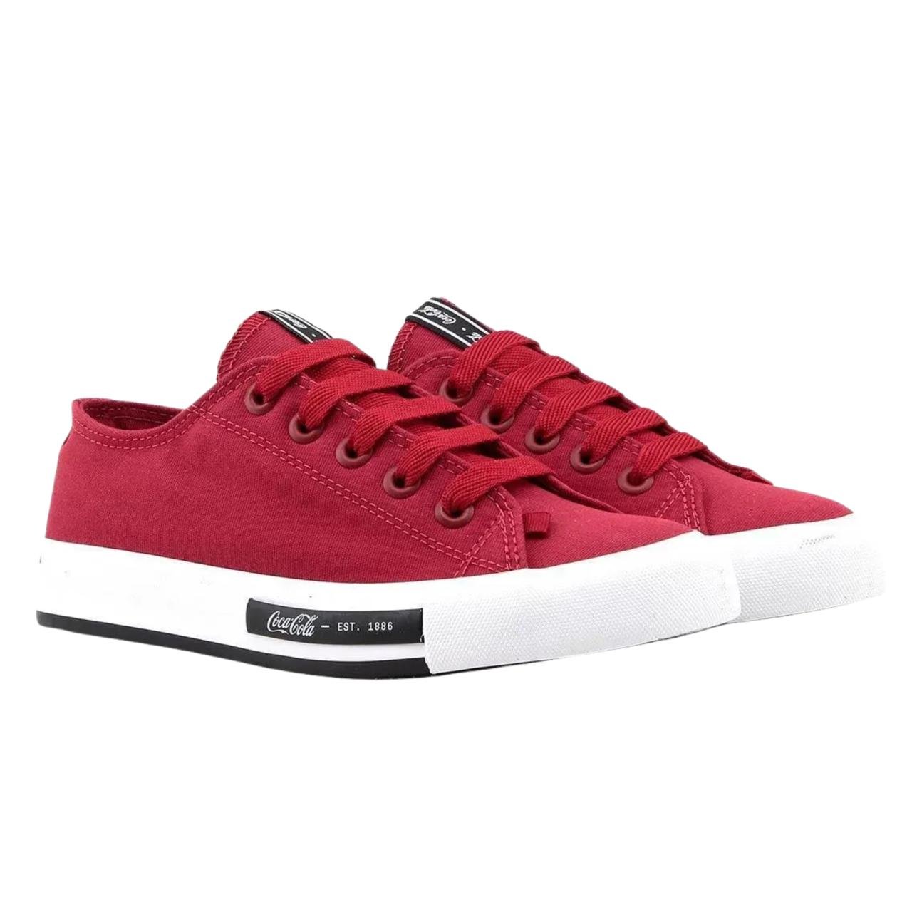 Tênis Casual Feminino Coca Cola CC1947 Vermelho Vermelho 4