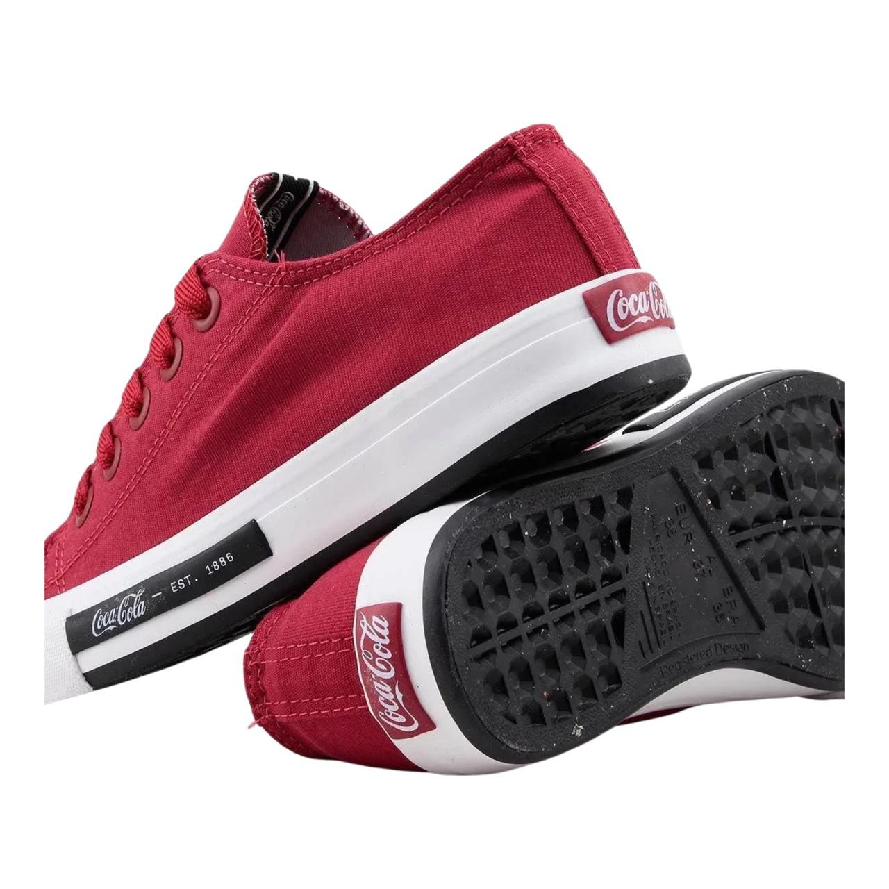 Tênis Casual Feminino Coca Cola CC1947 Vermelho Vermelho 6