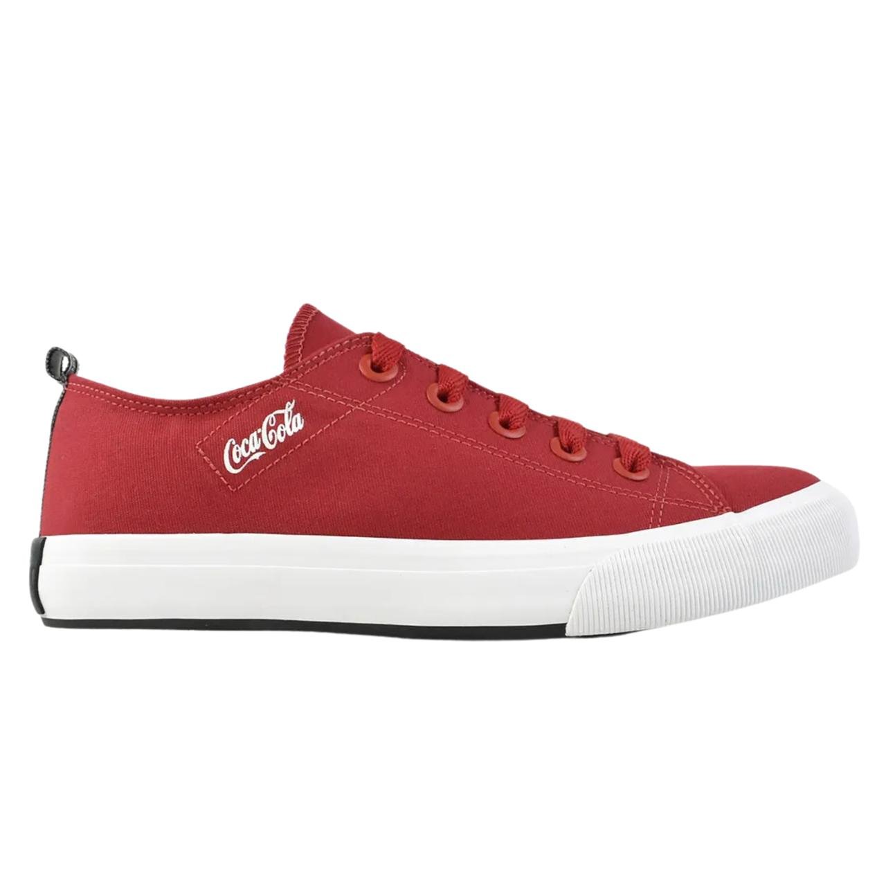 Tênis Atlanta Canvas Casual Feminino Coca Cola CC2384 Vermelho