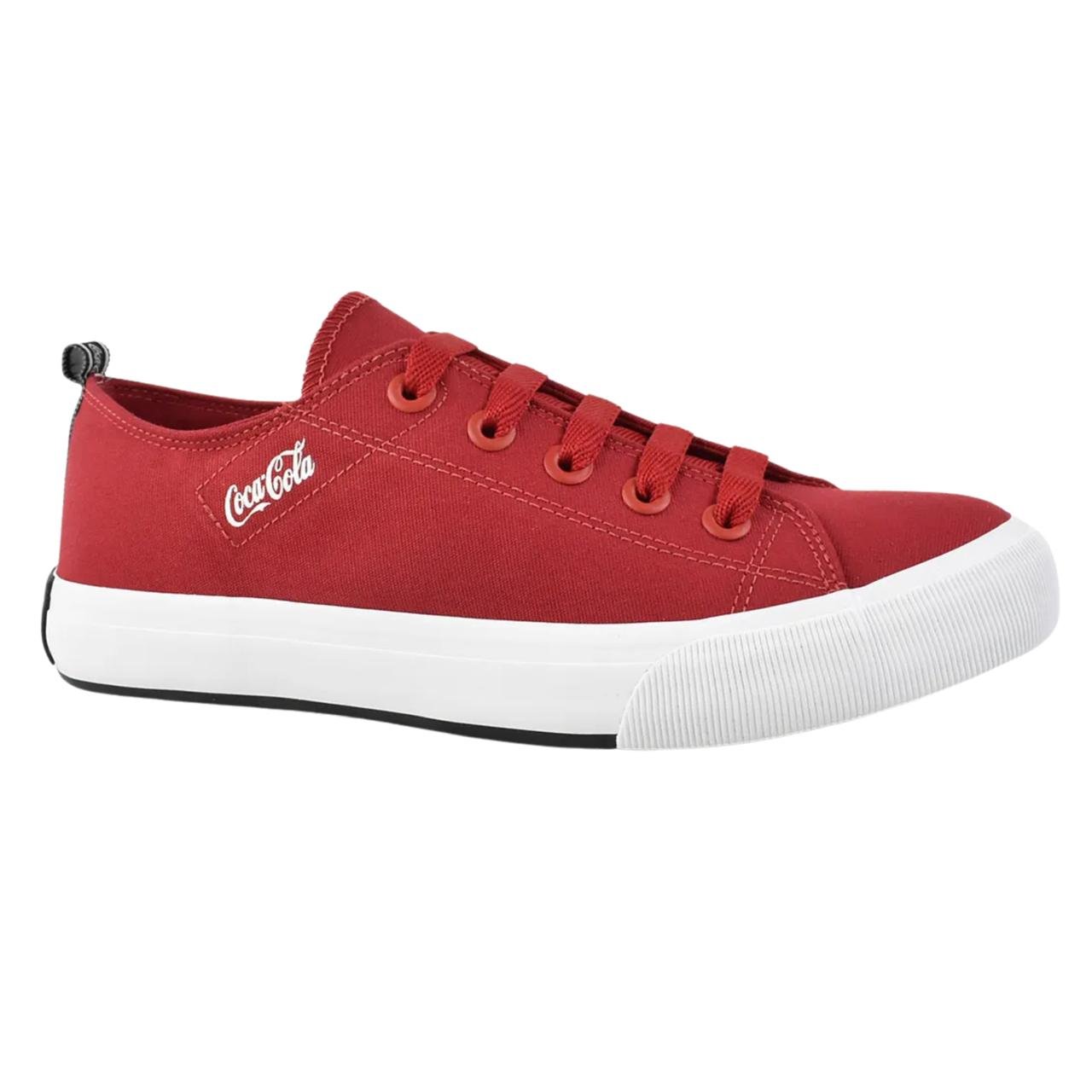 Tênis Atlanta Canvas Casual Feminino Coca Cola CC2384 Vermelho Vermelho 2