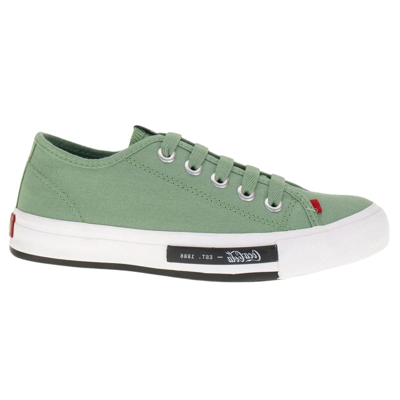 Tênis Casual Feminino Coca Cola CC1947 Verde