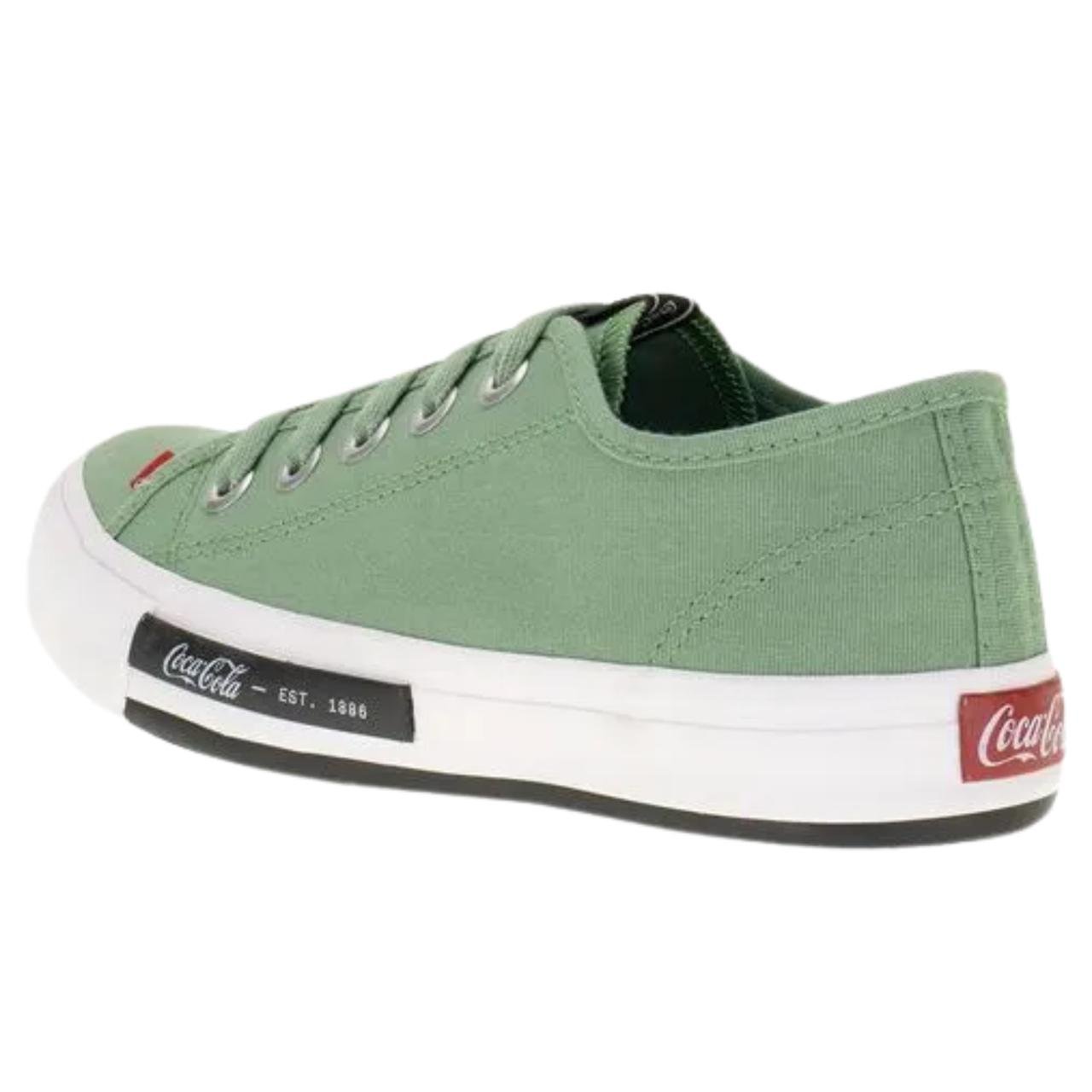 Tênis Casual Feminino Coca Cola CC1947 Verde Verde 5