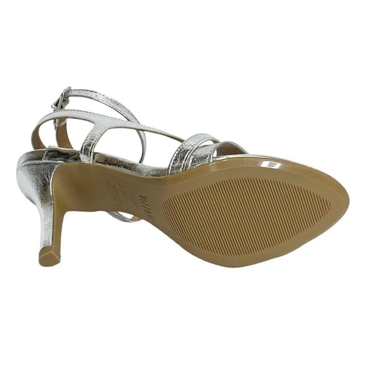 Sandália Salto Fino Casual Feminino Vizzano 62491116 Prata Prata 6