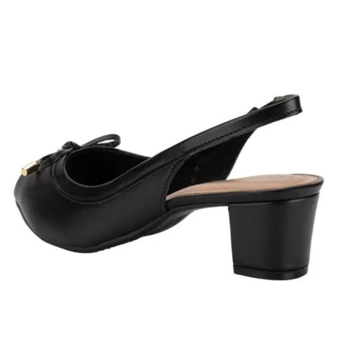 Sandália Peep Toe Casual Feminina Beira Rio 47771001 Preto 4