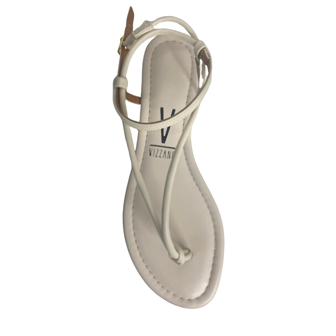 Sandália Rasteirinha Casual Feminina Vizzano 62351716 Off White Branco 4