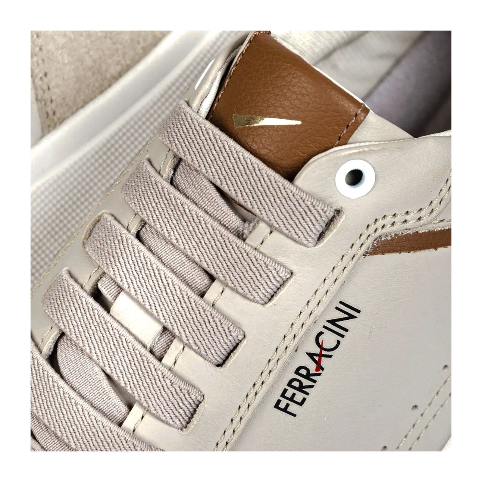 Sapatênis Casual Masculino Ferracini Logan 9316-678D Cinza Claro Bege 6