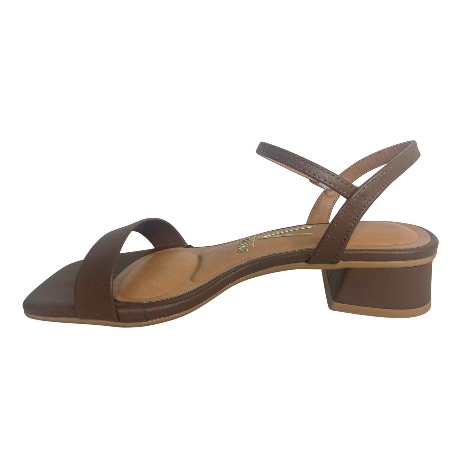 Sandália Salto Bloco Casual Feminina Vizzano 6454111 Marrom Marrom 3