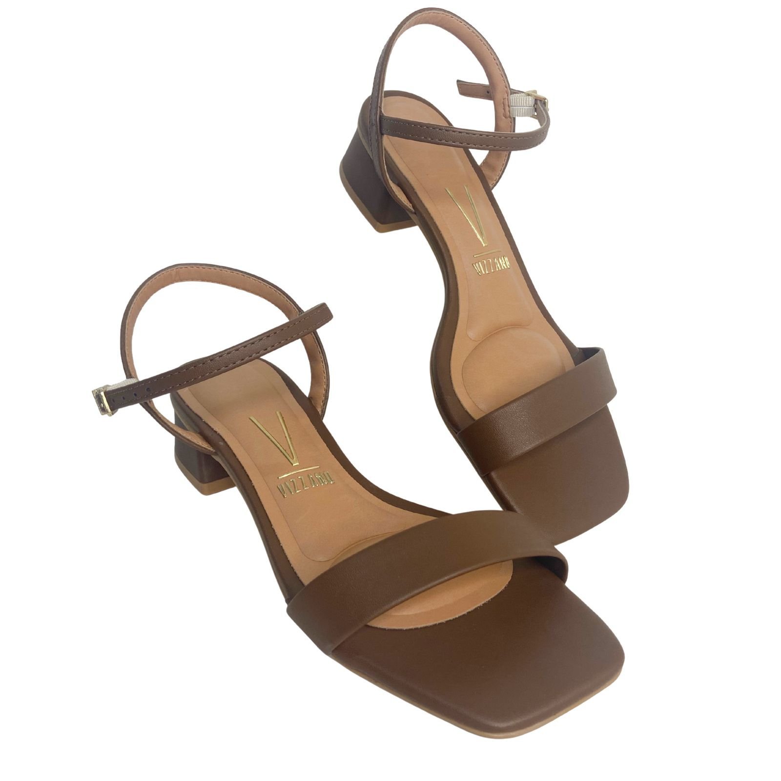 Sandália Salto Bloco Casual Feminina Vizzano 6454111 Marrom Marrom 5