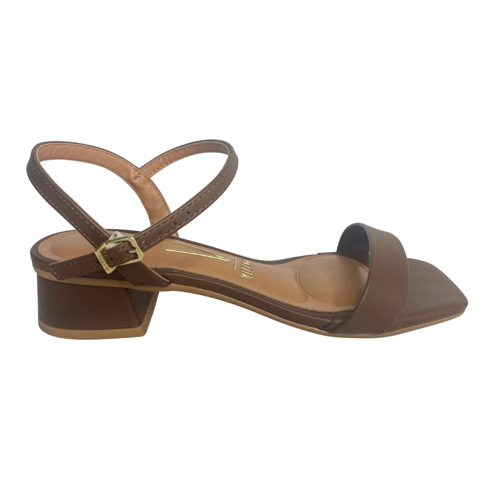 Sandália Salto Bloco Casual Feminina Vizzano 6454111 Marrom Marrom 2