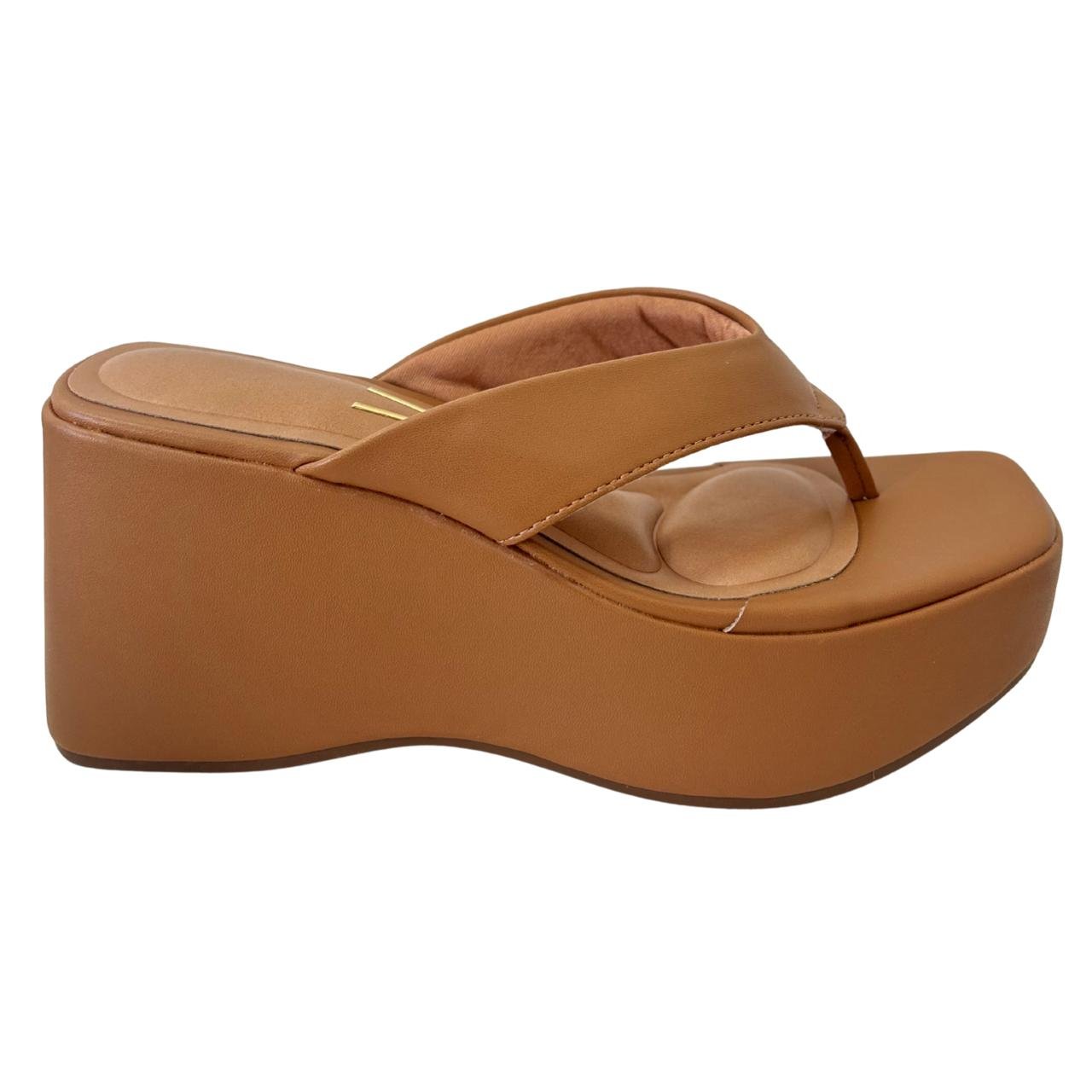 Tamanco Anabela Casual Feminino Vizzano 6559106 Marrom Marrom 2