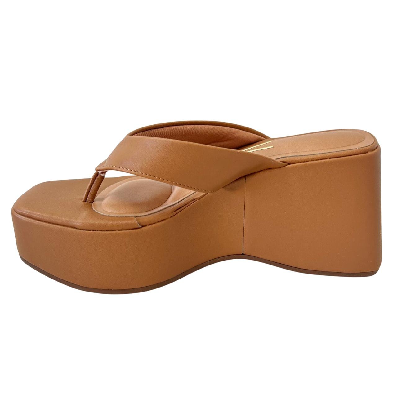 Tamanco Anabela Casual Feminino Vizzano 6559106 Marrom Marrom 3