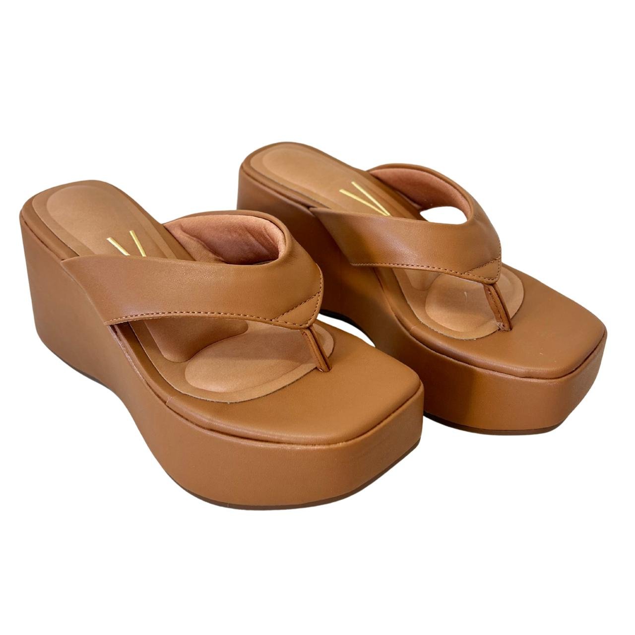 Tamanco Anabela Casual Feminino Vizzano 6559106 Marrom Marrom 5