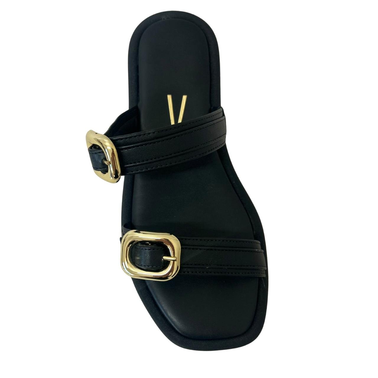 Sandália Flat Casual Feminina Vizzano 6522102 Preto Preto 4