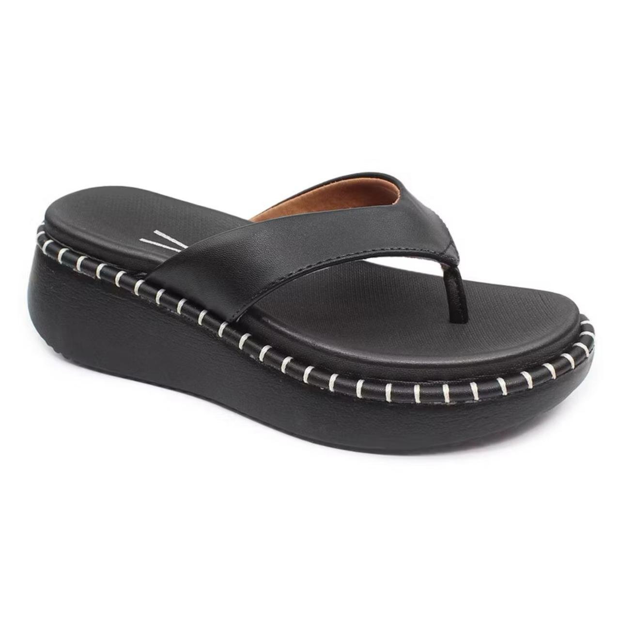 Tamanco Flat Casual Feminino Vizzano 6519104 Preto