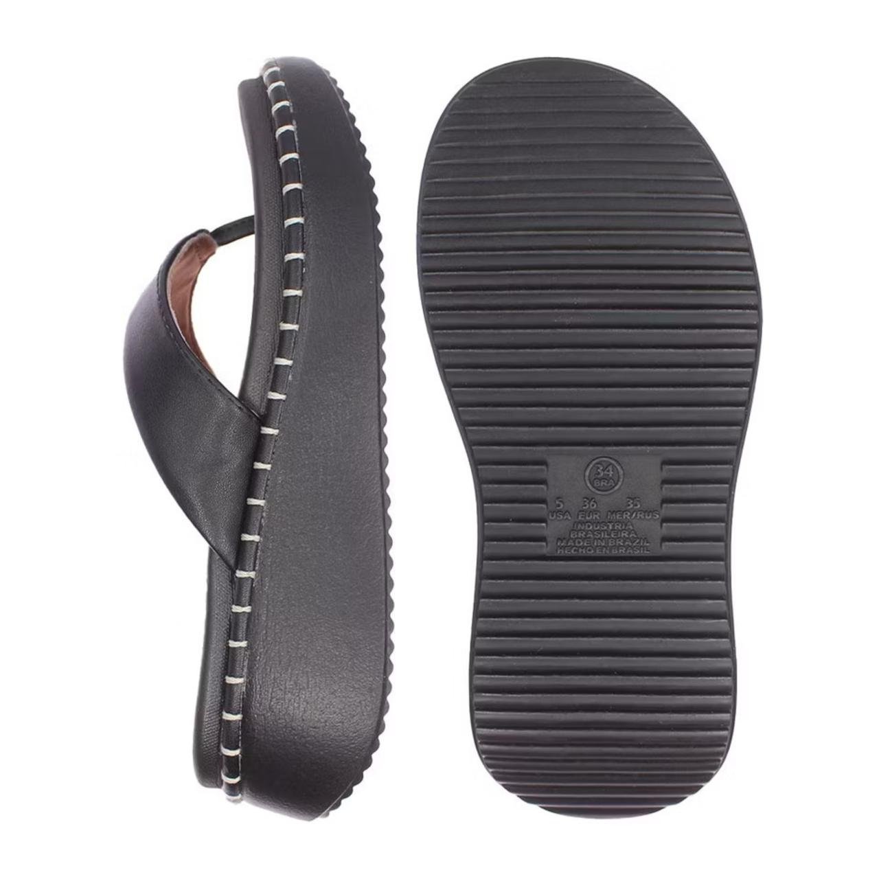 Tamanco Flat Casual Feminino Vizzano 6519104 Preto Preto 4