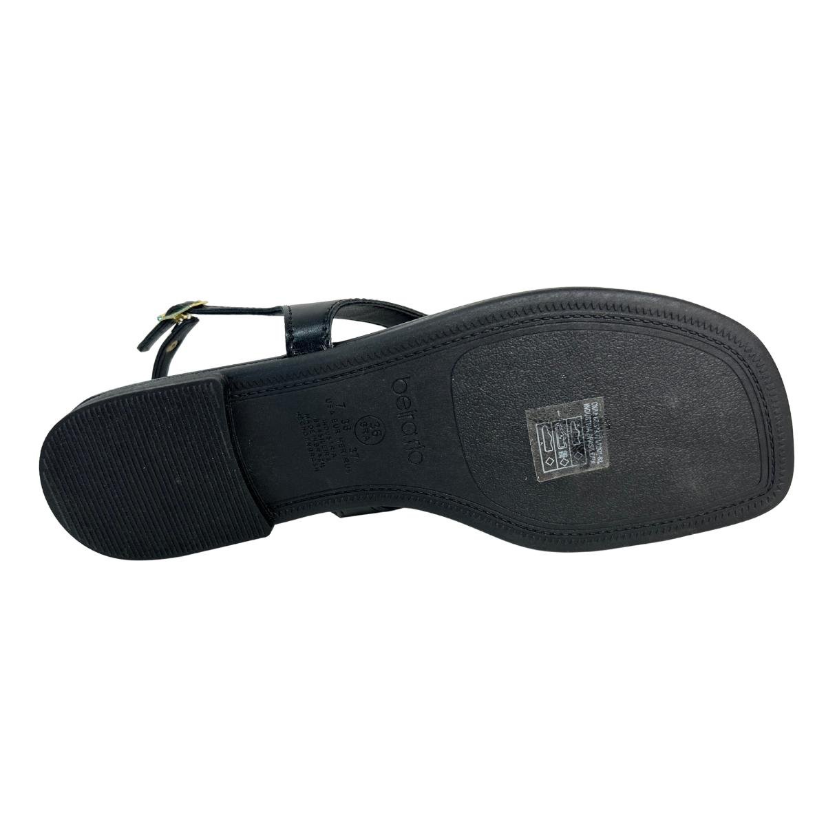 Sandália Rasteirinha Casual Feminino Beira Rio 8560103 Preto Preto 7