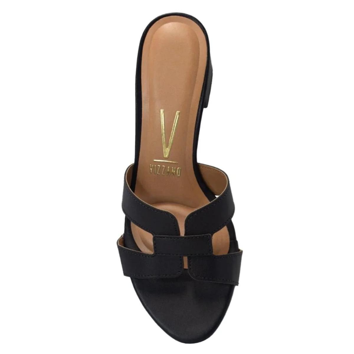 Tamanco Salto Bloco Casual Feminino Vizzano 62911180 Preto Preto 3