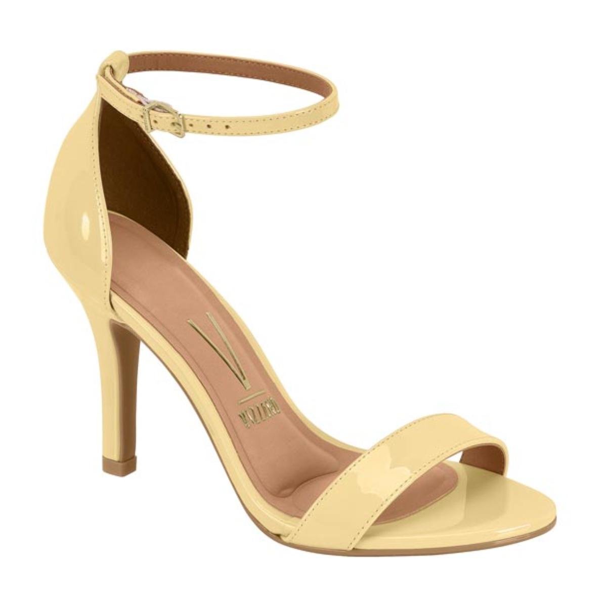 Sandália Salto Fino Casual Feminino Vizzano 6249452 Amarelo