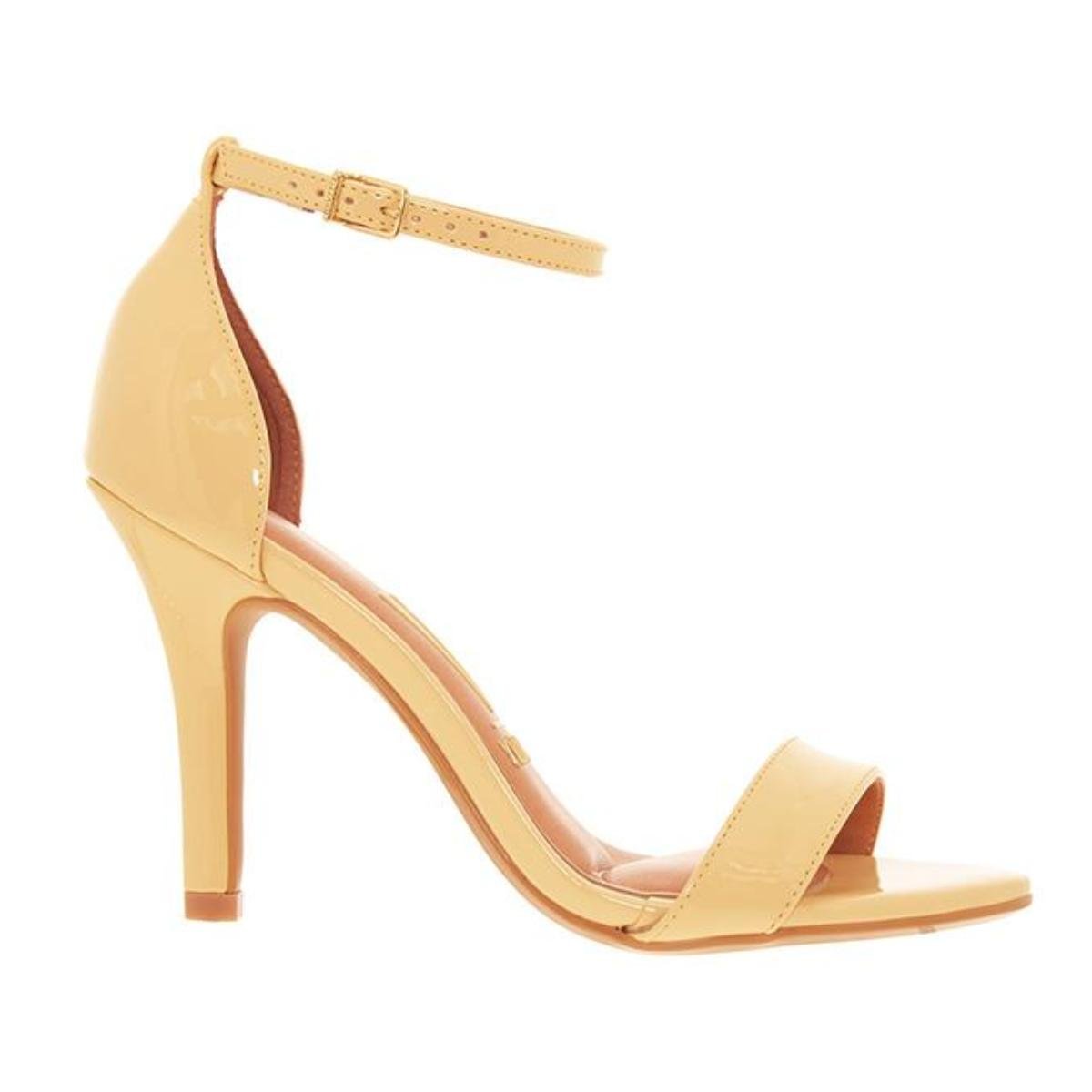 Sandália Salto Fino Casual Feminino Vizzano 6249452 Amarelo Amarelo 2