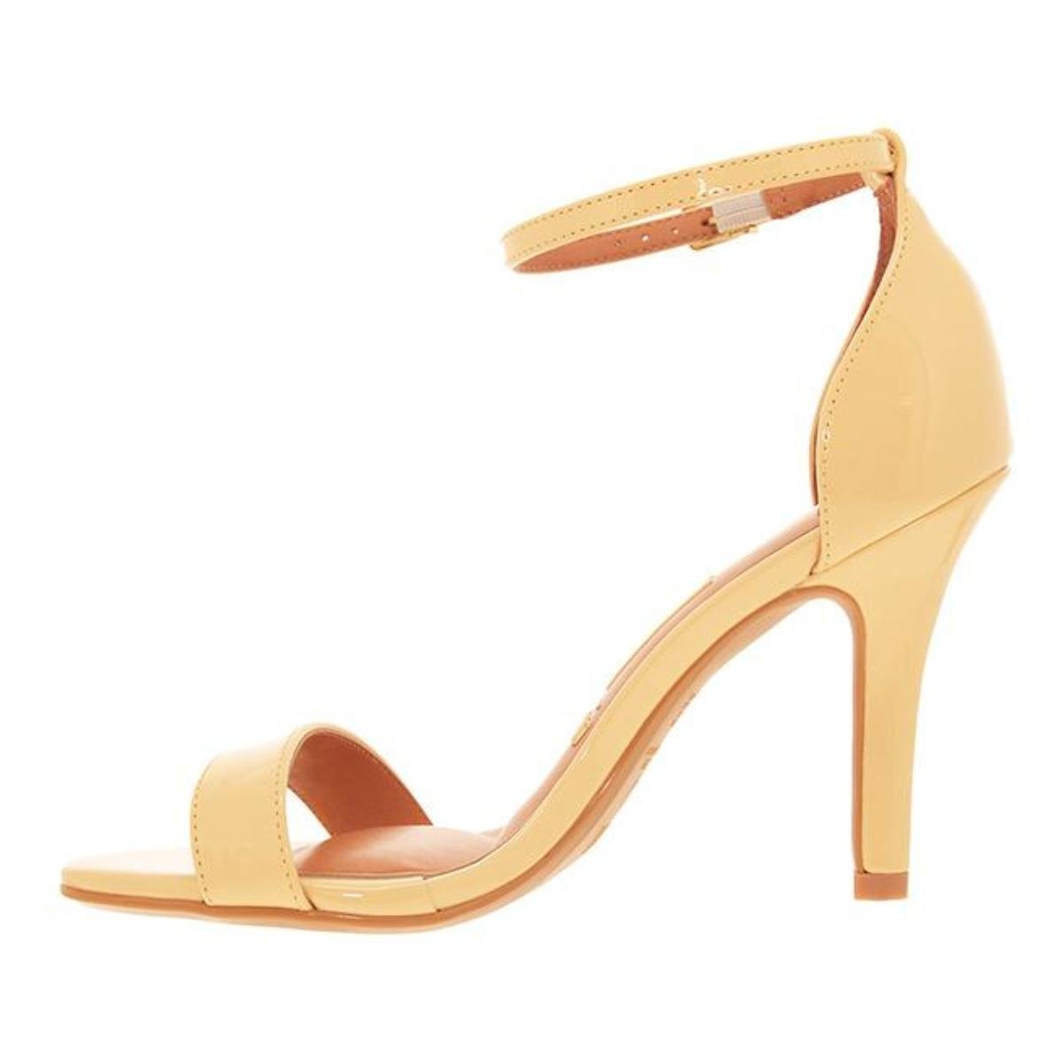 Sandália Salto Fino Casual Feminino Vizzano 6249452 Amarelo Amarelo 3