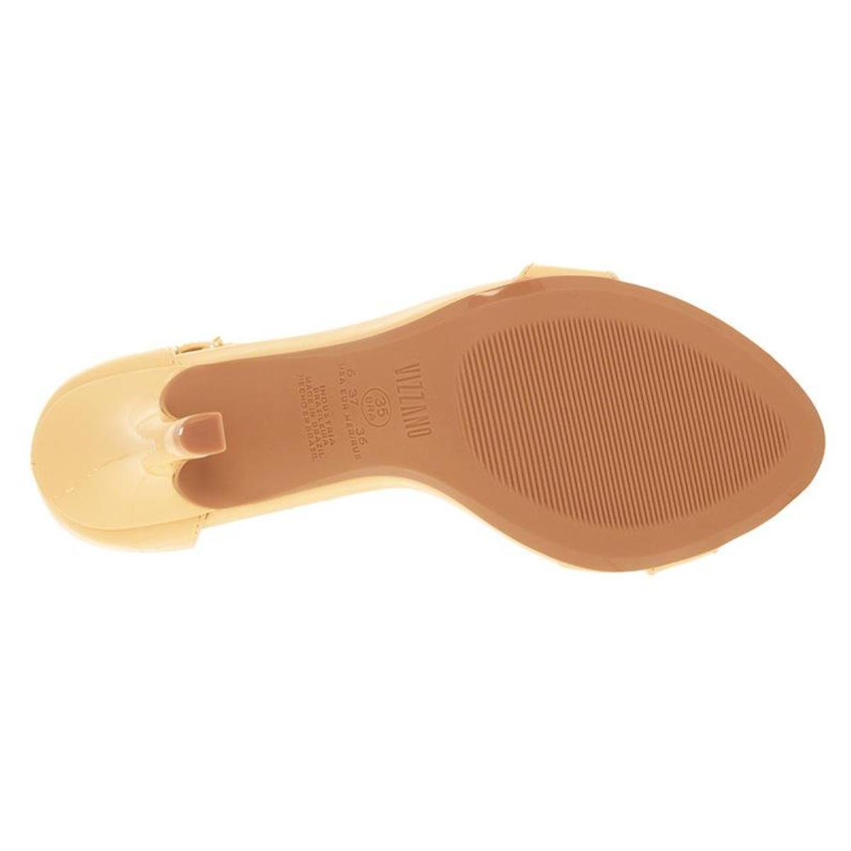 Sandália Salto Fino Casual Feminino Vizzano 6249452 Amarelo Amarelo 7