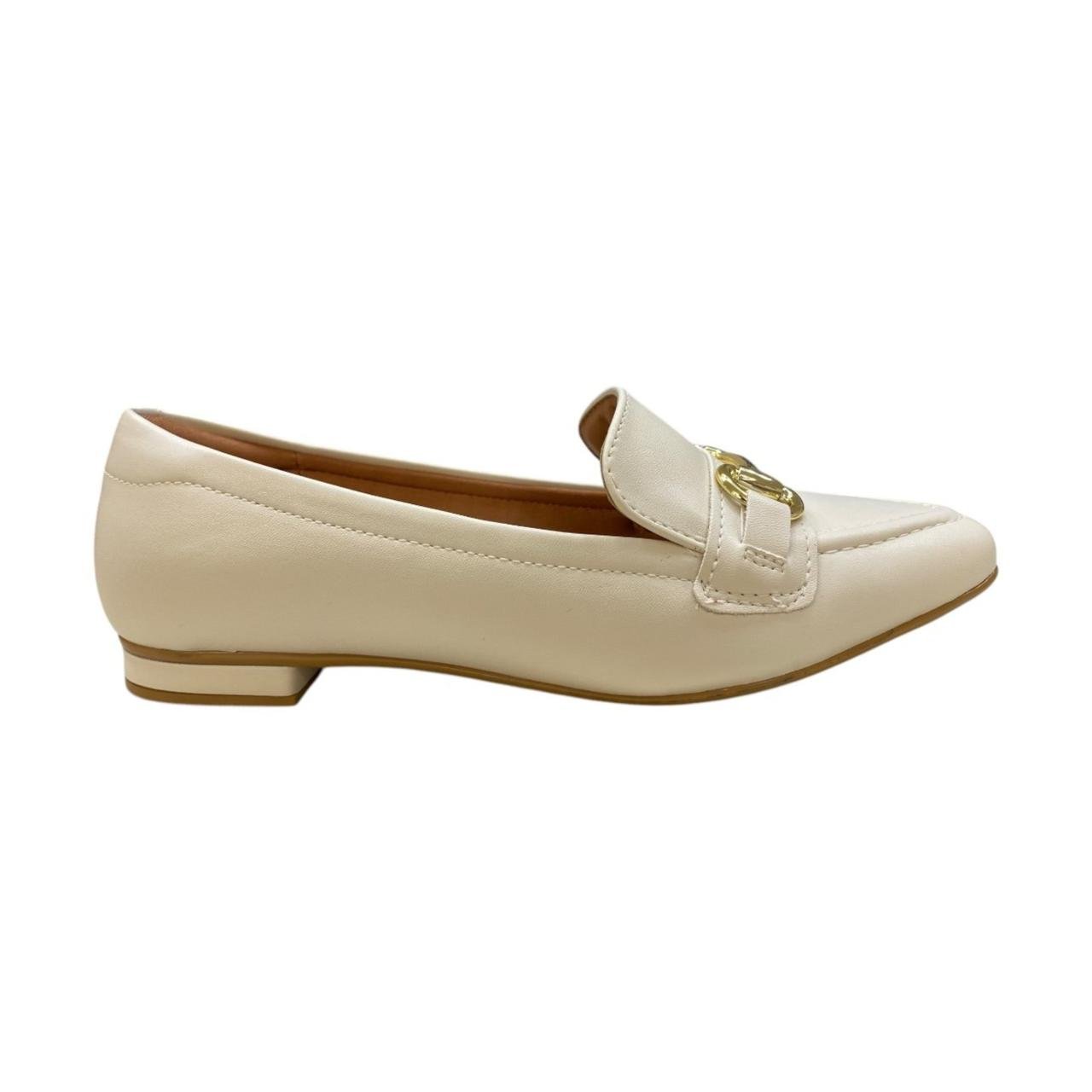 Sapato Mocassim Casual Feminino Vizzano 1351106 Bege 2