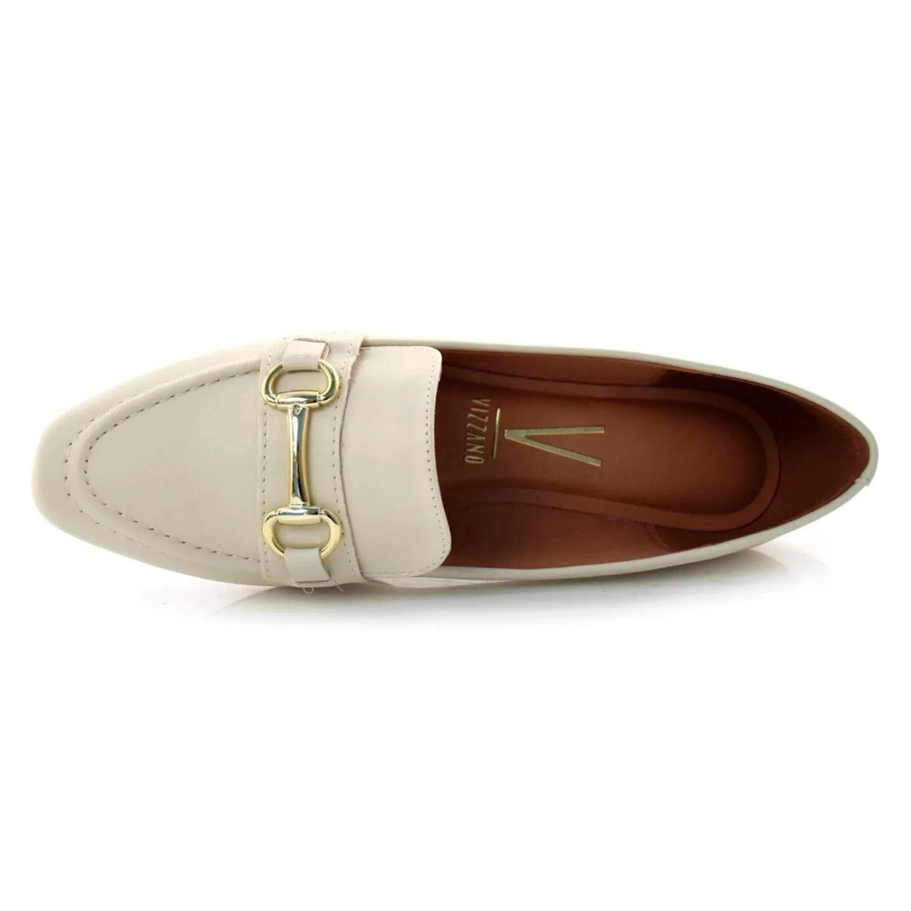 Sapato Mocassim Casual Feminino Vizzano 1351106 Bege 4