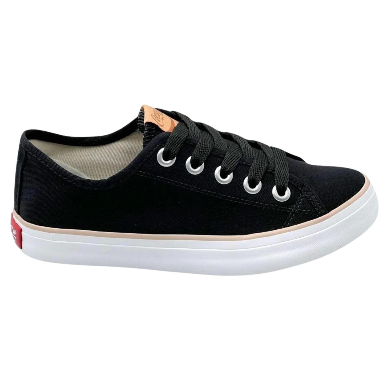 Tênis Casual Feminino Coca Cola CC2349 Preto
