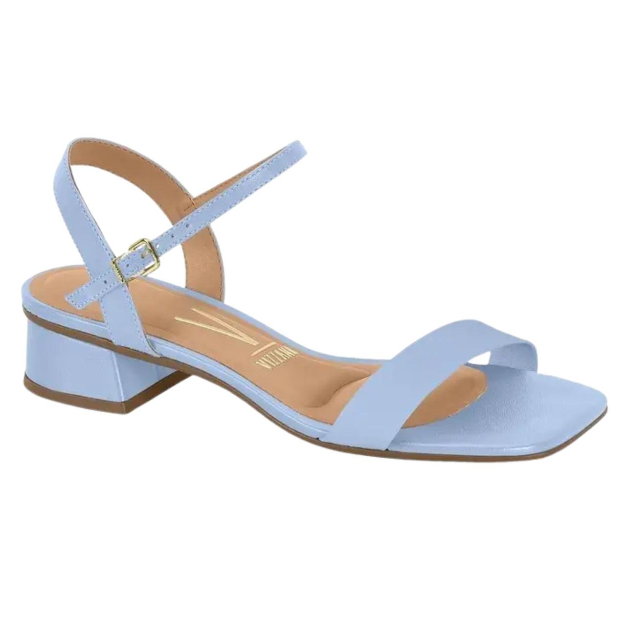 Sandália Salto Bloco Casual Feminina Vizzano 6454111 Azul Claro