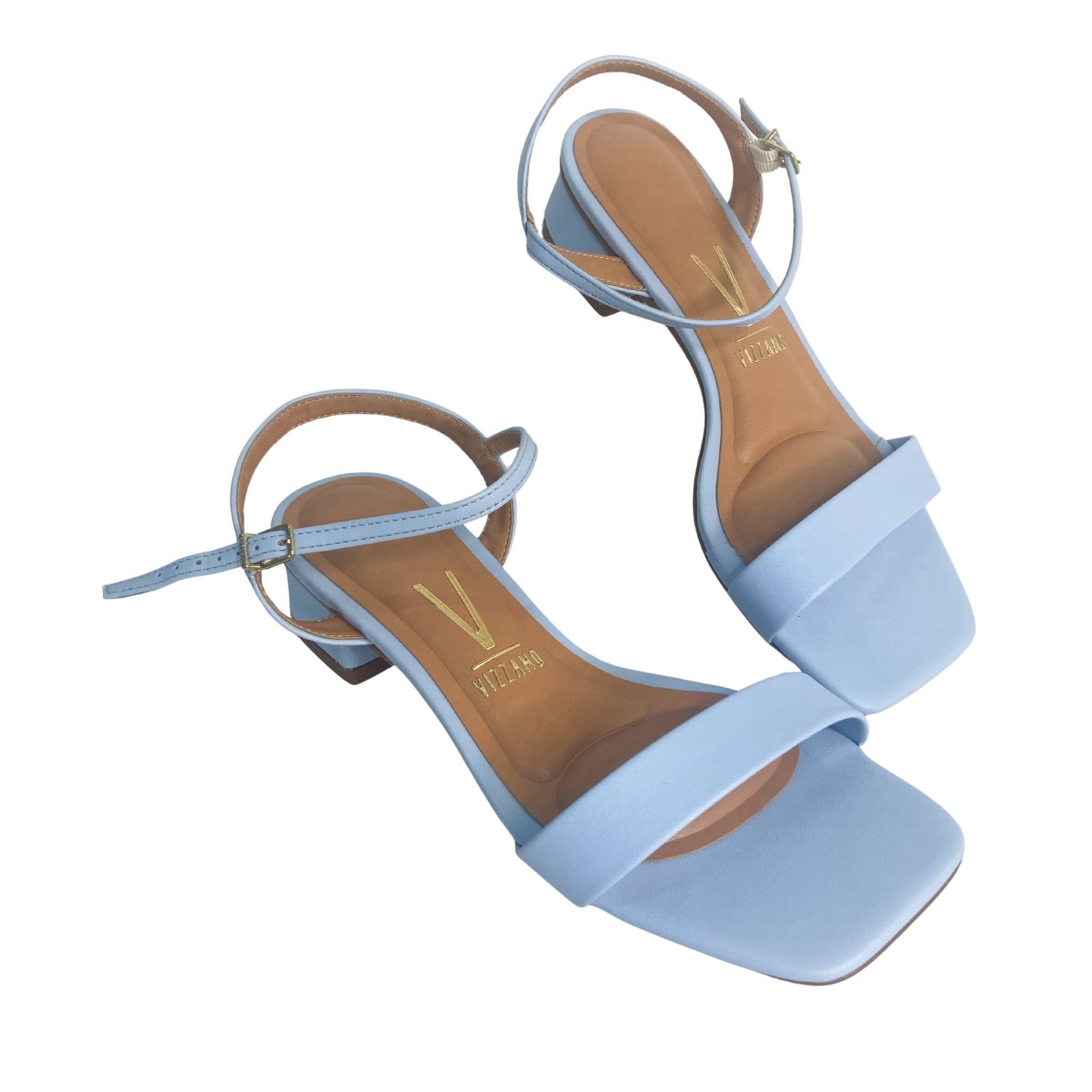 Sandália Salto Bloco Casual Feminina Vizzano 6454111 Azul Claro Azul 5