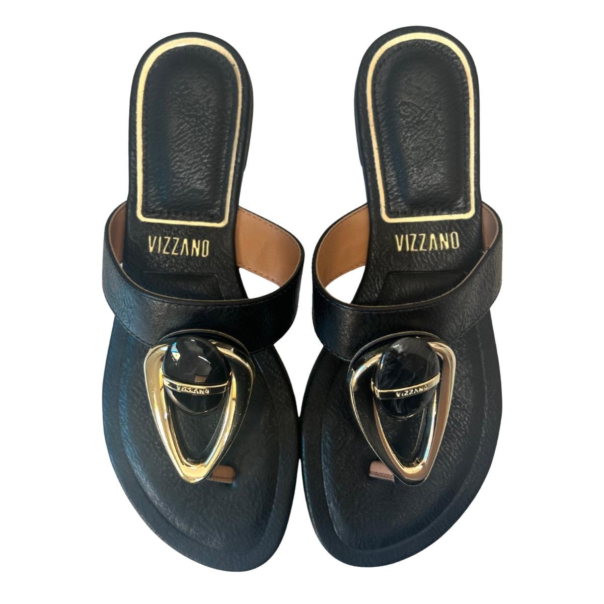 Sandália Rasteira Casual Feminina Vizzano 6528111 Preto Preto 4